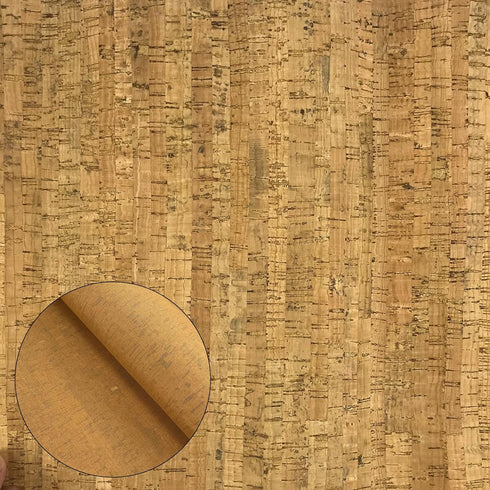 Thin Cork Fabric by The Yard Eco-Friendly Faux Leather Embellished Craft Fabric Sheet, 59 X 12.6 Inches for Earrings and Other HandCrafts DIY Proj...