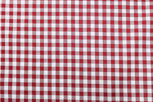 Richlin Fabrics 3 Yard Pack 60" Poly/Cotton Gingham 1/4", Red/White...