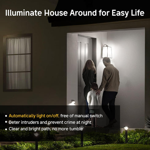 Dusk to Dawn LED Outdoor Light Bulbs 40W Equivalent, A19 Automatic On/Off Sensor Light Bulb Daylight 5000K, Dusk to Dawn Light Bulbs for Outdoor L...