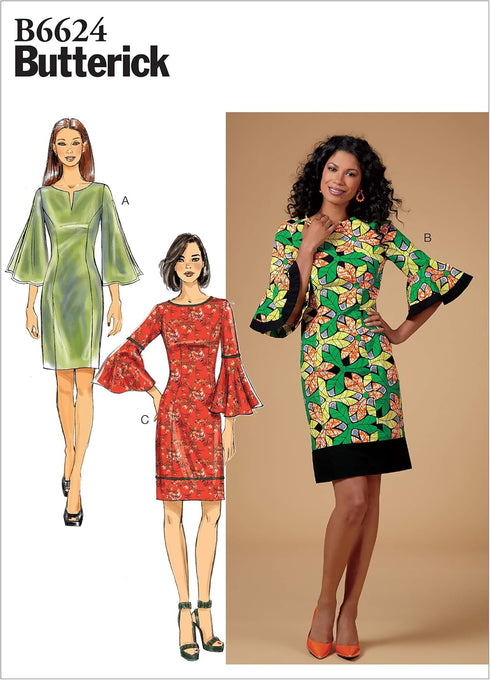 Butterick Patterns Women's Plus Size Sheath Dress Sewing Patterns...