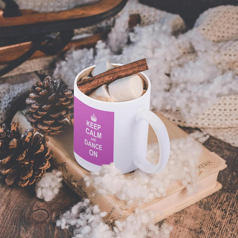 3dRose Keep Calm and Dance on Mug, 11 oz...