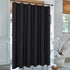 Biscaynebay Fabric Narrow Shower Stall Curtain Liners 40" Width by 72" Length, Black Water Resistant Bathroom Curtains, Rust Resistant Grommets (7...