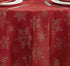 Newbridge Fancy Metallic Snowflake Christmas Fabric Tablecloth, 70 Inch Round, Red Gold, No-Iron Soil Resistant Sparkling Snowflakes Woven Holiday...
