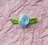 50 Pcs Satin Roses with Green Leaves Mini Cute Ribbon Bows Fabric Artificial Flower Supplies Ornament Applique for DIY Crafting Sewing Wrapping We...