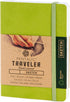 Pentalic 4" x 6" Pocket Sketchbook Traveler Journal, 160 Pages, Olive Green...
