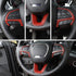 JeCar Steering Wheel Cover Interior Decoration Trim Kits Compatible with Dodge Challenger/Charger 2015-2023/Durango 2014-2020 & Grand Cherokee 201...