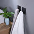 DELITON 8 Pack Adhesive Towel Hooks - Bathroom Towel Hooks/Wall Hooks for Hanging Coat Robe Stick on Bathroom or Kitchen Matte Black Stainless Ste...