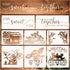 Farmhouse Stencils, Reusable Cow Pig Farm Stencils Wood Burning Country Farm Animal Paint Stencils for Painting on Wood DIY Craft Furniture Wall S...