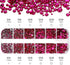 5320Pcs Nail Art Rhinestones Kit 6 Sizes (1.5-6 mm) with Storage Organizer Box/Wax Pencil/Tweezers for Nail Art Craft (Plum Red)...