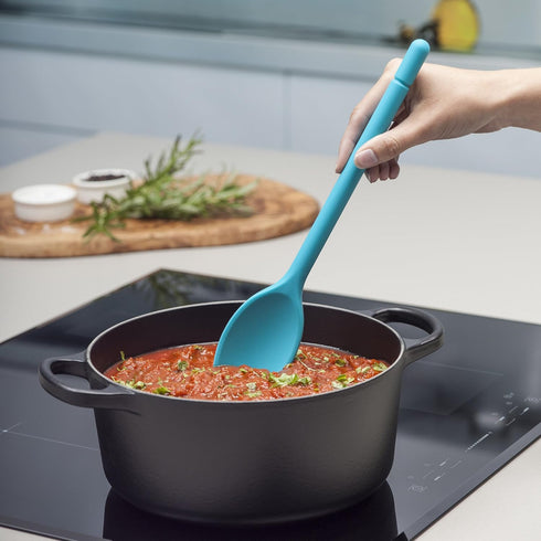 Zeal Scratch Non-Stick Silicone Cooking Spoon, Aqua Blue, 30 cm...
