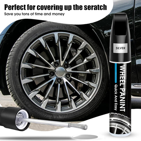 Silver Rim Touch Up Paint, Car Wheel Repair Kit Curb Rash, Quick And Easy Wheel Scratch Repair, Rim Paint For Car Wheel Repair, Universal Color Si...