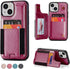 iPhone 15 Plus Wallet Case Faux Leather Magnetic Clasp Phone Cover with Card Holder for iPhone 15 Plus (6.7-Inch), Red......