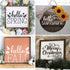 Welcome Stencil with Holiday Stencils for Painting on Wood Reusable, Own DIY Projects, Gifts and More, Easy to Use Large Letter Stencil – Horizont...