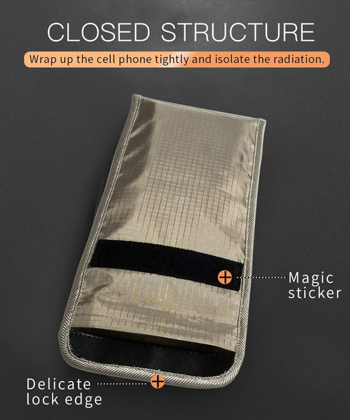 LVFEIER Security Pouch - Cell Phone Anti-Tracking Anti-Spying GPS RFID Signal Blocking Bag Shielding Pouch Wallet Case for Cell Phone Privacy Prot...