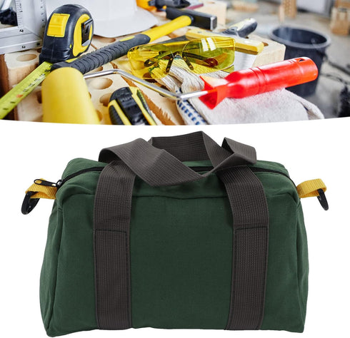Wide Mouth Tool Bag, Portable Tool Tote Bag Storage Handbag Waterproof High Capacity Tool Storage Bag for Vehicle Maintenance Carpentry Technician...