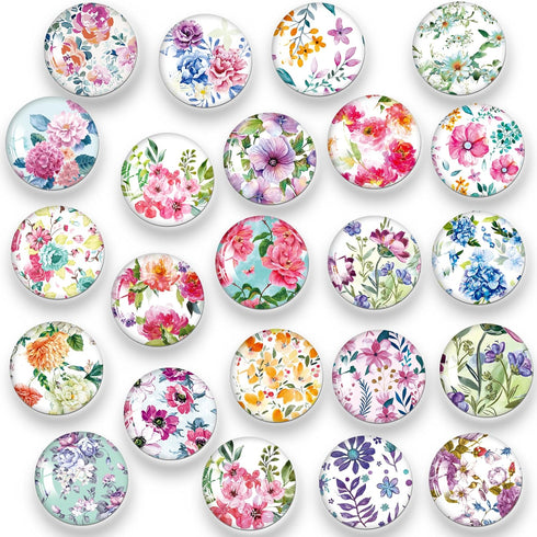 MORCART 30Pcs Refrigerator Magnets Fridge Magnets, Flower Fridge Decoration Sticker, Magnets for Kitchen Fridge, Locker Whiteboard, Office, Dishwa...