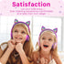 FosPower Kids Headphones with LED Light Up Cat Ears 3.5mm On Ear Audio Headphones for Kids with Laced Tangle Free Cable (Max 85dB) - Baby Pink/Lav...