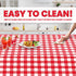 Grandipity 12 Pack Premium Disposable Plastic Picnic Tablecloth 54 Inch. x 108 Inch. Decorative Rectangle Table Cover - Red Checkered Gingham...