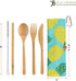 Totally Bamboo Take Along Reusable Bamboo Utensil Set with Straw, Dishwasher Safe, Pineapple Design...