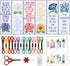 ORIGACH 6 Set Cross Stitch Bookmark Kit for Beginner Flower and Bible Verse Pattern DIY Stamped Embroidery Bookmark Kit with 19 Colors Embroidery ...