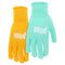 MUD - Women's Everyday, Mini-Dot Palm, 2 PK, Nylon Knit, Lightweight Garden Gloves, Saffron & Mint Colored, Medium/Large (MD35001M-WML2P)...