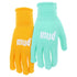 MUD - Women's Everyday, Mini-Dot Palm, 2 PK, Nylon Knit, Lightweight Garden Gloves, Saffron & Mint Colored, Medium/Large (MD35001M-WML2P)...