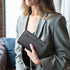 VALENCHI Leather Wallet For Women RFID Blocking Slim Minimalist Ladies Long Clutch Purse Organizer Credit Card Holder Slots with Zipper Pocket (Bl...