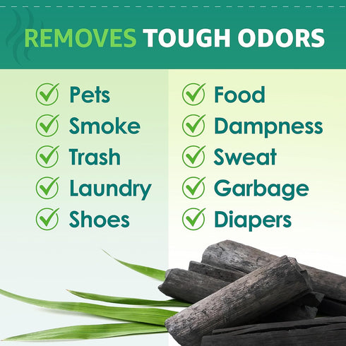 AIRJOI Bamboo Charcoal Air Purifying Bag (Single Unit), Activated Charcoal Odor Absorber, Natural Air Freshener Removes Odor and Moisture, Odor El...