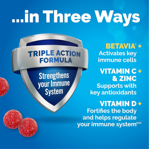 Emergen-C Immune+ Immune Gummies, Vitamin D Plus 750 mg Vitamin C, Immune Support Dietary Supplement, Caffeine Free, Gluten Free, Raspberry Flavor...
