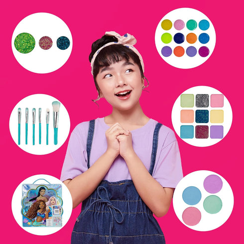 Disney’s The Little Mermaid Eye Lip and Face Beauty Soft Case Makeup Pallete for Girls Ages 3+ Perfect for Parties, Sleepovers & Makeovers...