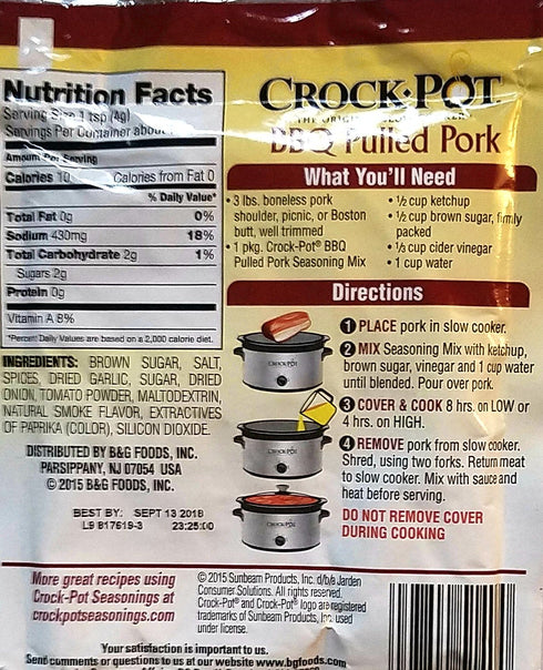 BBQ Pulled Pork, Hearty Beef Stew, Savory Herb Chicken, Savory Pot Roast - Slow Cooker Seasoning Mix - Variety Pack of 4 - 1.5 Oz Each...