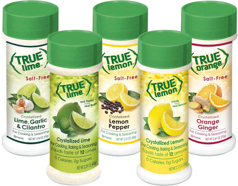 True Citrus Lemon Pepper, Lime Garlic & Cilantro, Orange Ginger, Bonus Includes Lemon & Lime Shaker, No Sodium, Gluten Free, Seasoning Salt Spice ...