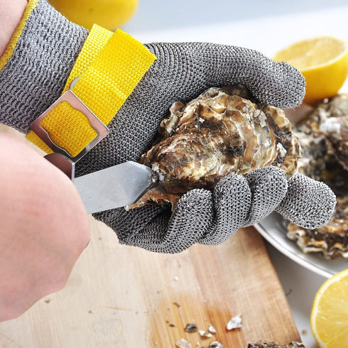 Dowellife Level 9 Cut Resistant Glove Food Grade, Stainless Steel Mesh Metal Glove Knife Cutting Glove for Butcher Meat Cutting Oyster Shucking Ki...