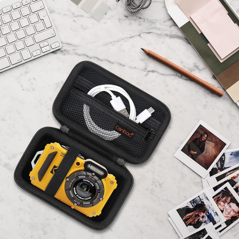 Canboc Carrying Travel Case for KODAK PIXPRO WPZ2 Rugged Waterproof Digital Camera, Underwater Photography Camera Bag, Zipper Mesh Pocket fits USB...