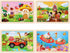 Wooden Puzzles Toys for Kids Ages 3-5, Set of 4 Packs with 20-Piece Farm, Animals Theme Wood Jigsaw Puzzles, Preschool Educational Brain Teaser To...