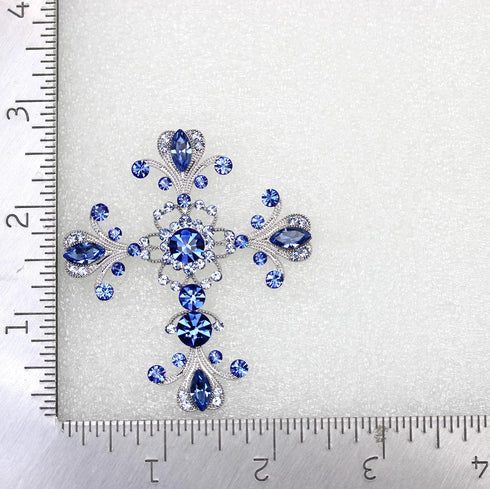 Faship Gorgeous Rhinestone Crystal Cross Crucifix Pin Brooch...