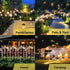 2 Pack Solar Garden Lights,Firefly Solar Powered Outdoor Waterproof Light,8 LEDs Solar Garden Decorative Light Pathway Patio Yard Lights,White, 2p...