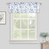 Valance for Windows Watercolor Leaves Print Rod Pocket for Kitchen 52 x 14 Inches, Blue/Gray...