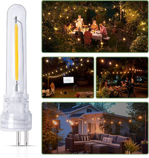String Lights Replacement LED Bulb Filament 6 Packs, 2700K Warm White, S14 Light Bulb Accessories, Shatterproof Waterproof and Dimmable...