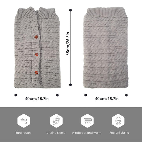 Newborn Baby Swaddle Blanket, Baby Kids Toddler Knit Soft Warm Fleece Blanket Swaddle Sleeping Bag Stroller Unisex Wrap for Boys Girls (Grey)...