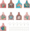 Cheriswelry Wood Dangle Earrings Making Kit DIY West Cowboy Style Earring Printed Cactus Wood Big Pendants Earring with 18pcs Cactus Pendants & 20...