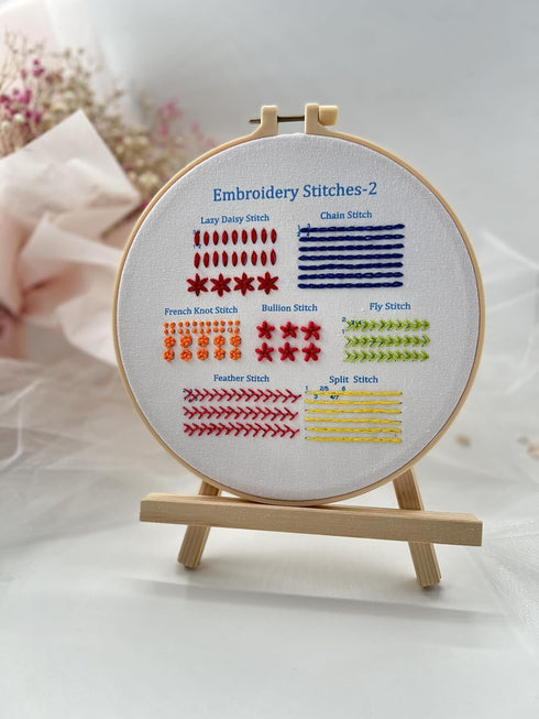 Generic 4 Sets Embroidery Kit for Beginners,Cross Stitch Kits with Simple Embroidery Patterns,Crafts Include Color Threads,2 Hoops and Tools...