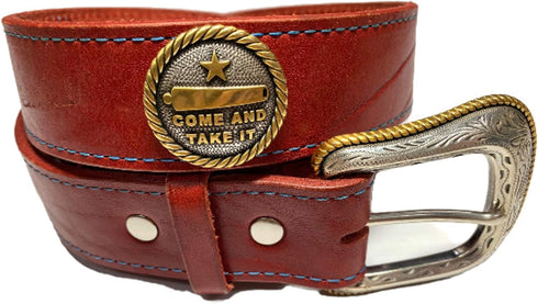 Toxic Jungle 2 Pieces 1-3/8 Inch (35mm) Concho, Come and Take It Texas Flag Decorative Concho, Screw Back Conchos for Leather Belt, Jacket, Hat, S...