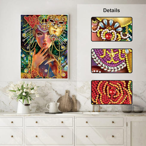 Stalente Diamond Painting kits for Adults, 5D DIY Special Shape Rhinestone Partial Diamond Crystal Diamond Painting for Home Wall Decoration Gifts...