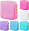 Remerry 6 Pcs Nylon Cosmetic Bag Travel Make up Pouch Toiletry Bag with Zipper Preppy Makeup Bag Waterproof Makeup Organizer Bag Set for Women Gir...