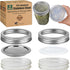 4 Pack Mason Jar Sprouting Lids for Wide Mouth Mason Jars (Ball or Kerr) - 316 Surgical Stainless Steel Curved Mesh Sprouting Set (4 Rings, 4 Scre...