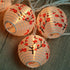 YULETIME Plum Blossom Lantern String Lights, 10 Count Nylon Lantern on 7.6' White Wire, UL Listed 8" Spacing End-to-end Connectable Plug-in String...