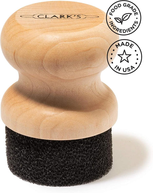 CLARK'S Food Grade Mineral Oil & Wax Applicator for Round Wood Cutting Board, Butcher Blocks, Bamboo, and Utensils – USA Maple Construction...
