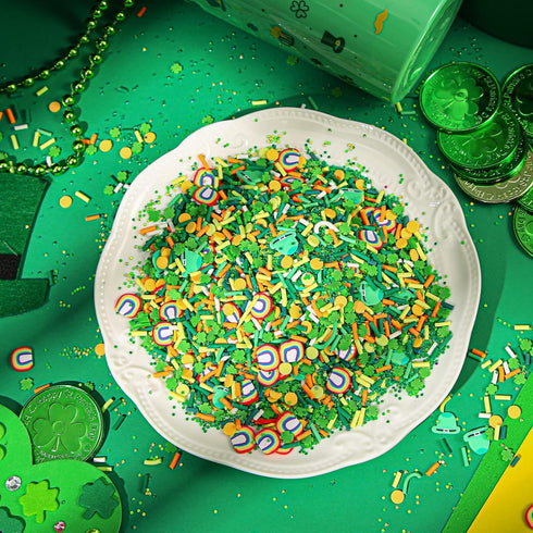 250 Grams St. Patrick's Day Fake Chocolate Candy Sprinkles Tiny Polymer Clay Embellishments Polymer Clay Slices Soft Clay DIY Decoration for Resin...