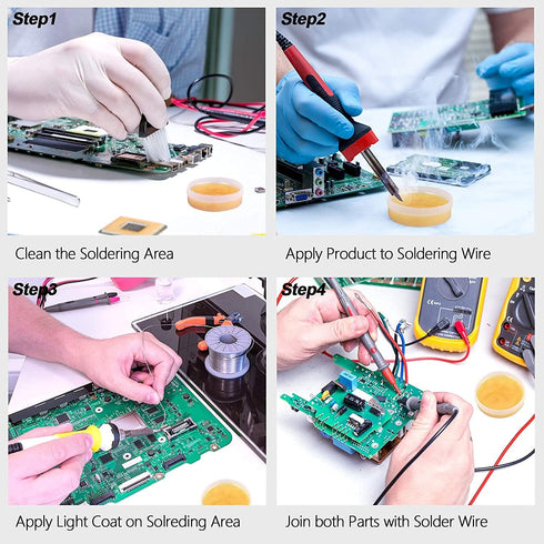 4 Jar Solder Flux, Flux for Soldering, Rosin Soldering Flux Paste for Lead-Free Electronics Soldering and Soldering DIY (1.2oz/35g in a Jar)...